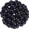Glass wax beads, Ø 6 mm, 55 pieces Black