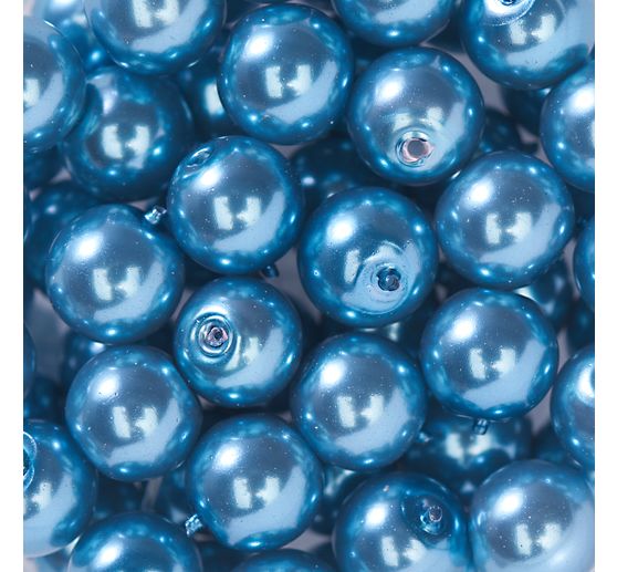 Glass wax beads, Ø 6 mm, 55 pieces