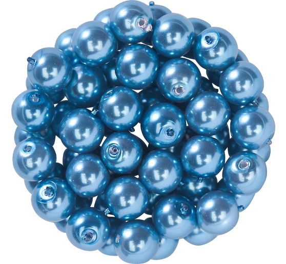 Glass wax beads, Ø 6 mm, 55 pieces