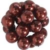 Glass wax beads, Ø 10 mm, 20 pieces Chocolate Brown