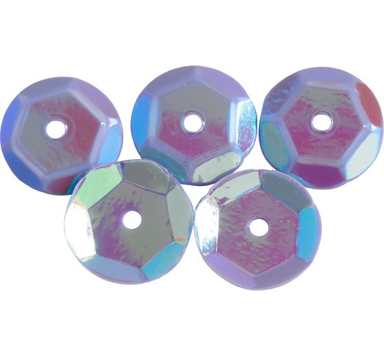 Sequins domed, iridescent