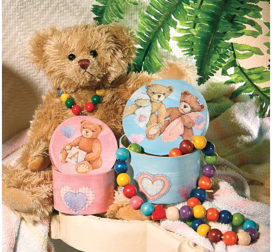 Dřevěné korálky, Ø 4 mm, cca 165 kusů