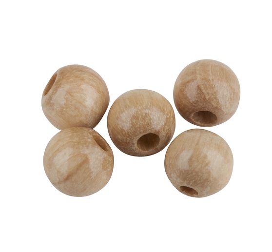 Dřevěné korálky, Ø 6 mm, cca 125 kusů