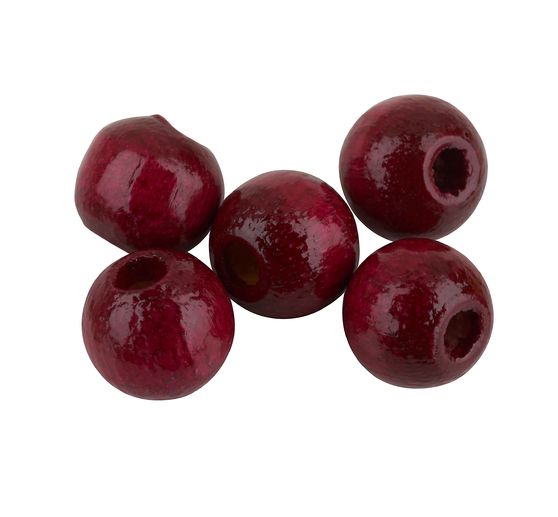 Dřevěné korálky, Ø 6 mm, cca 125 kusů