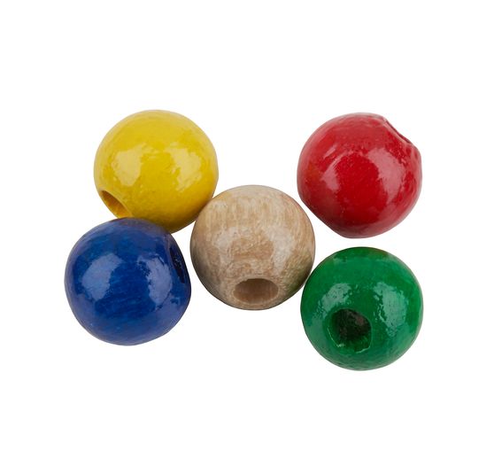 Dřevěné korálky, Ø 6 mm, cca 125 kusů