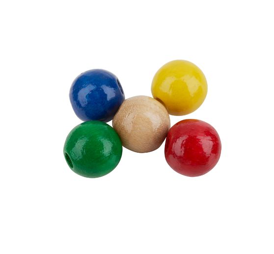 Dřevěné korálky, Ø 8 mm, 85 kusů