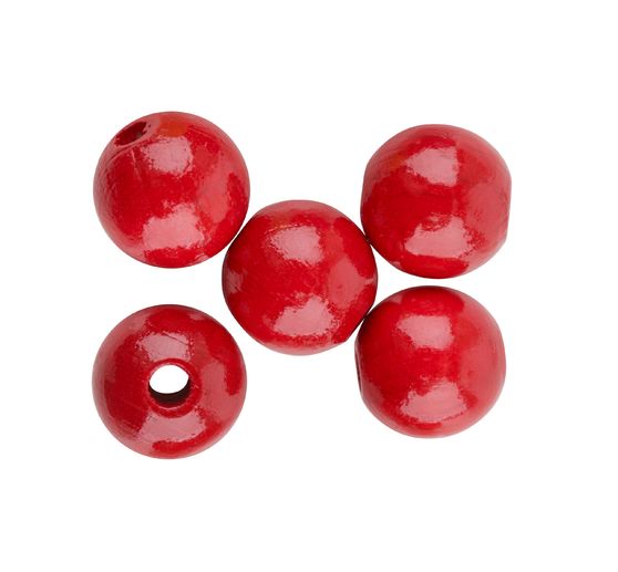 Dřevěné korálky, Ø 10 mm, cca 50 kusů