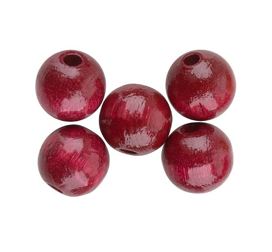 Dřevěné korálky, Ø 10 mm, cca 50 kusů