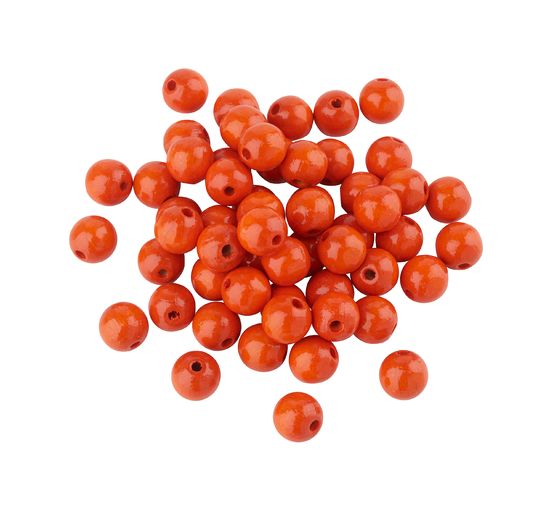 Dřevěné korálky, Ø 10 mm, cca 50 kusů