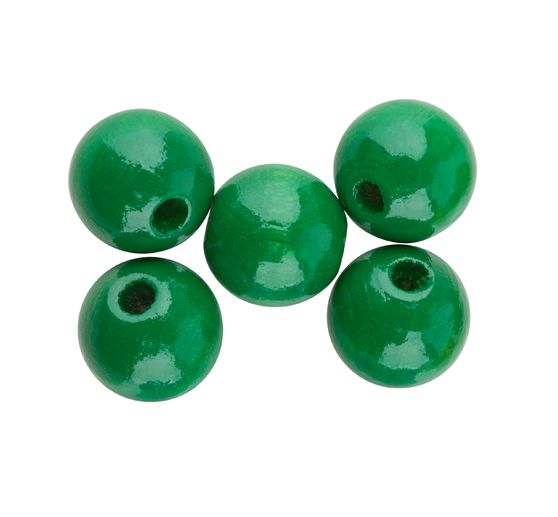 Dřevěné korálky, Ø 10 mm, cca 50 kusů