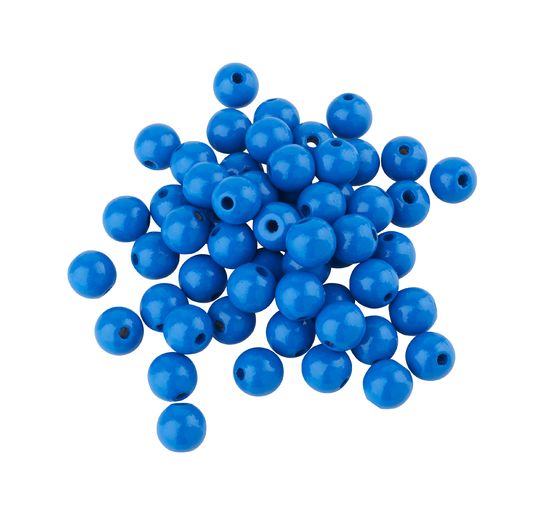 Dřevěné korálky, Ø 10 mm, cca 50 kusů