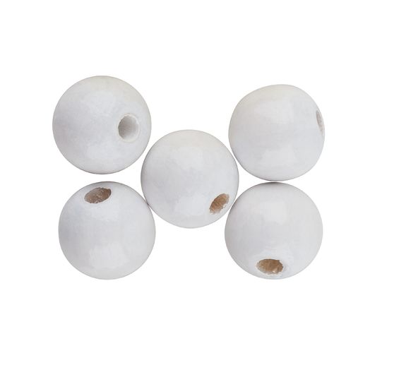 Dřevěné korálky, Ø 10 mm, cca 50 kusů