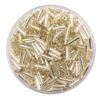 Bugle beads Silver-Clear