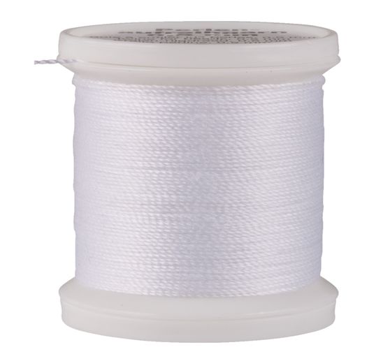 Pearl stringing yarn, Ø 0.5 mm, white