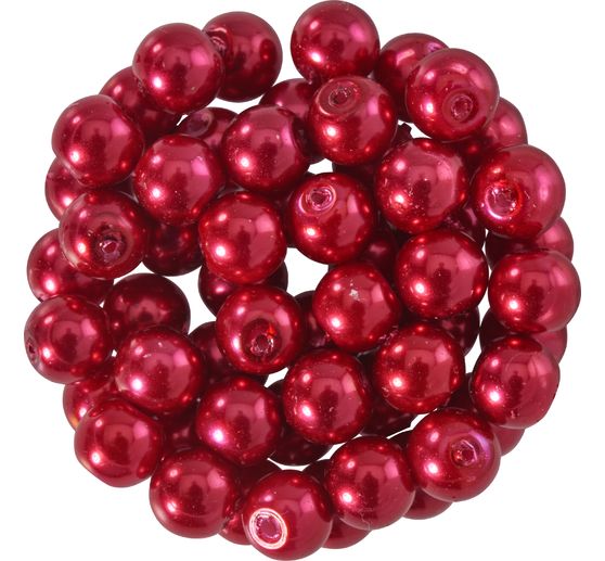 Glass wax beads, Ø 6 mm, 55 pieces