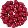 Glass wax beads, Ø 6 mm, 55 pieces Light Red