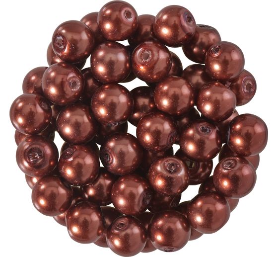 Glass wax beads, Ø 6 mm, 55 pieces