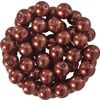 Glass wax beads, Ø 6 mm, 55 pieces Chocolate Brown