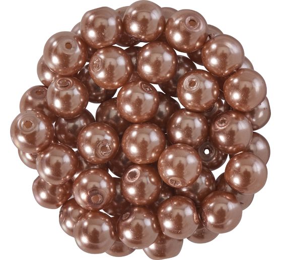 Glass wax beads, Ø 6 mm, 55 pieces