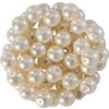 Glass wax beads, Ø 6 mm, 55 pieces Pearl white