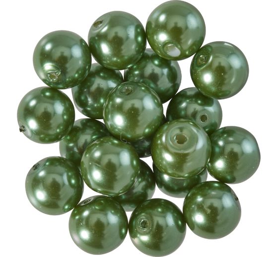 Glass wax beads, Ø 10 mm, 20 pieces