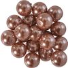 Glass wax beads, Ø 10 mm, 20 pieces Light brown