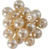 Glass wax beads, Ø 10 mm, 20 pieces Pearl white