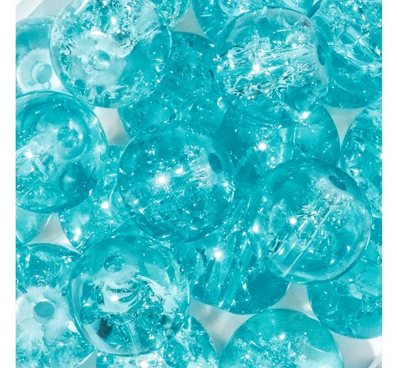 Glitter beads, Ø 8 mm, 20 pieces