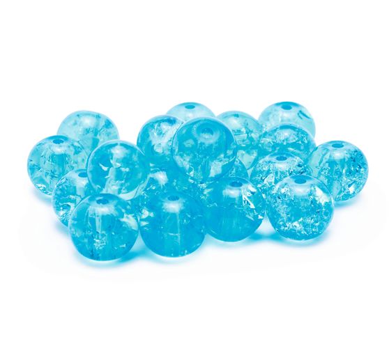 Glitter beads, Ø 8 mm, 20 pieces