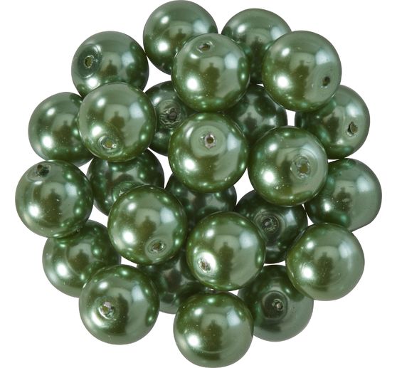 Glass wax beads, Ø 8mm, 25pcs, golden yellow (light orange)