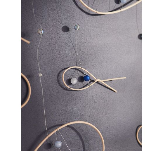 VBS Rattan cane natural, blue tape, Ø 1.5 mm