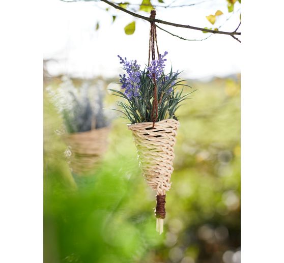 VBS Rattan cane natural, blue tape, Ø 1.5 mm