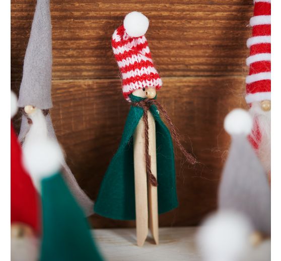 Knitted tube, two-coloured, 18 Needles/Ø2.2 cm