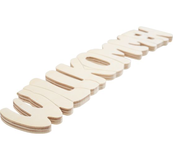 VBS Wooden lettering "Willkommen"