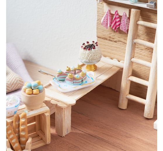 VBS Miniature Wooden Fruit Staircase, 2 pieces
