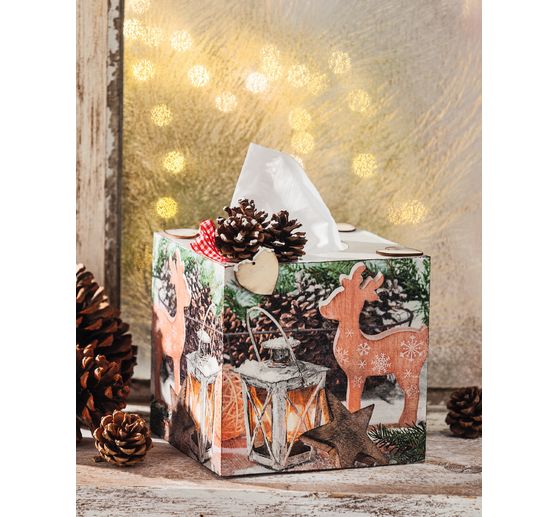 VBS Cosmetic tissue box "Square", with round opening