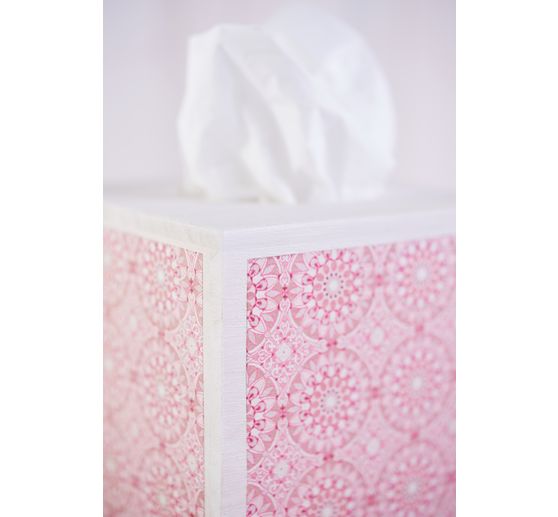 VBS Cosmetic tissue box "Square", with round opening