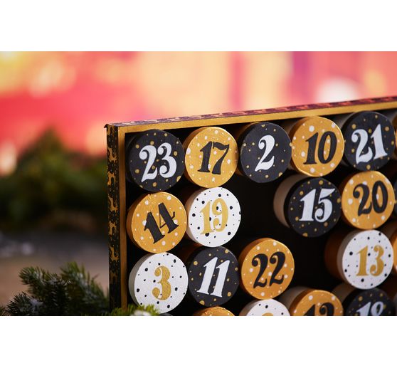 VBS Chipboard boxes "Round" on tray, 24 pieces