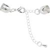 Locking set with regulation chain, Ø 8 mm Silver coloured