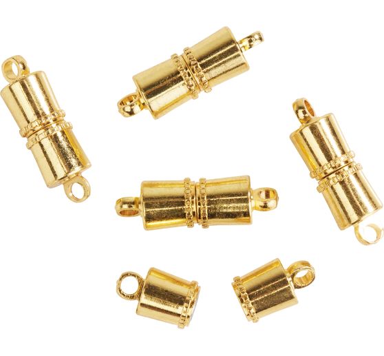 Magnetická spona "Line", 5 kusů, pozlacená