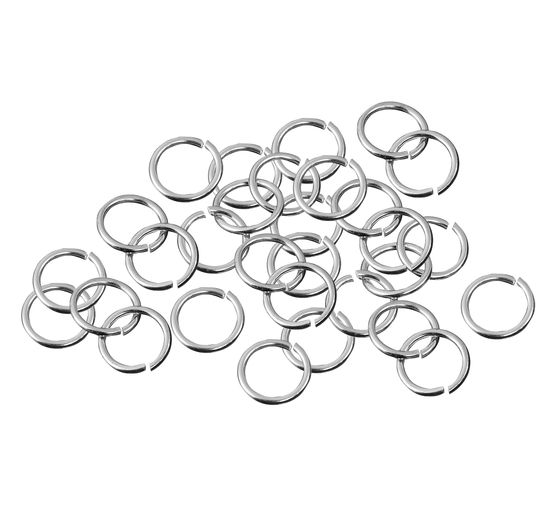 Kroužky, nerezová ocel, 30 kusů