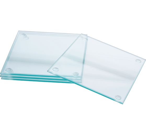 Skleněné podtácky VBS, 4 kusy