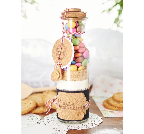 VBS Glass bottles "Milk", set of 3