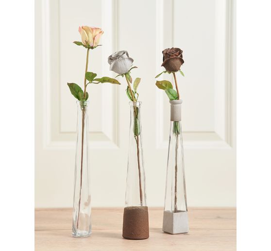 VBS Glass bottles "Geo", set of 3