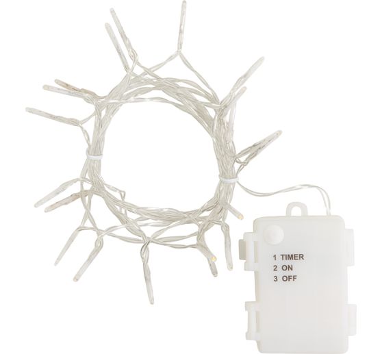 VBS Venkovní mini LED světelný řetěz, s časovačem 6/18 hod.