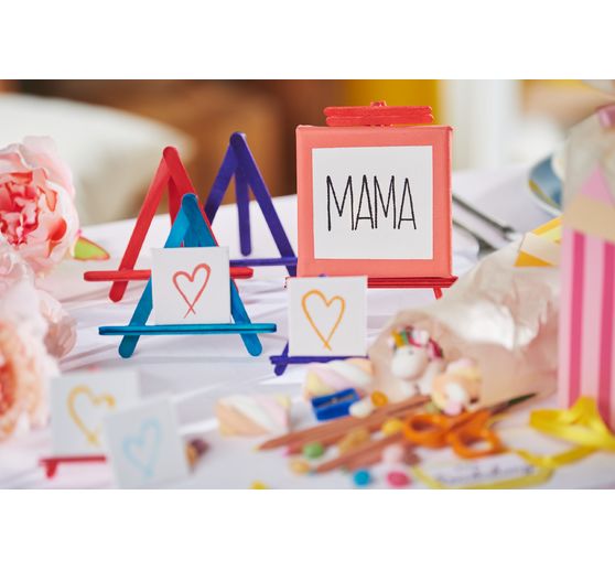 VBS Stretched canvas 10 x 10 cm, 5 pieces