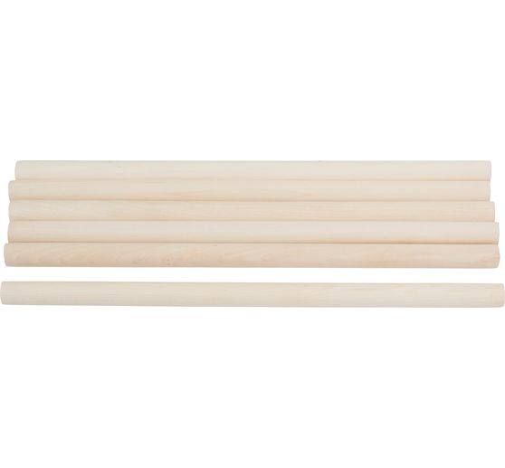 Dřevěné kulaté tyče VBS, 30 cm