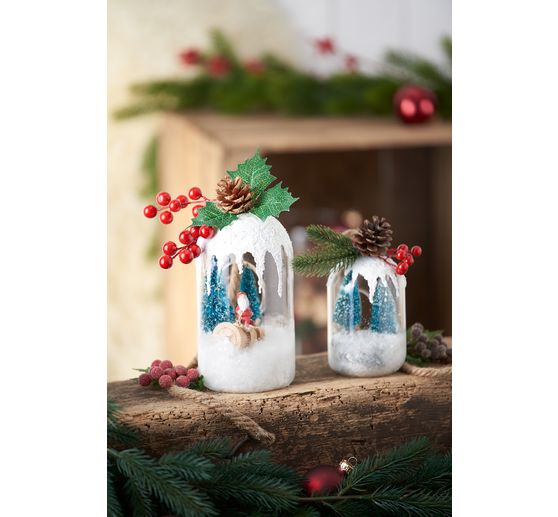 VBS Miniaturní vánoční stromek, sada 16 kusů, zasněžený