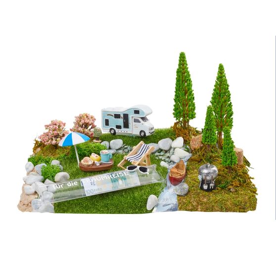 Dekorativní dřevěné lehátko, modré/bílé