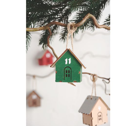 VBS Decoration pendant "Cottage", 24 pieces, plywood